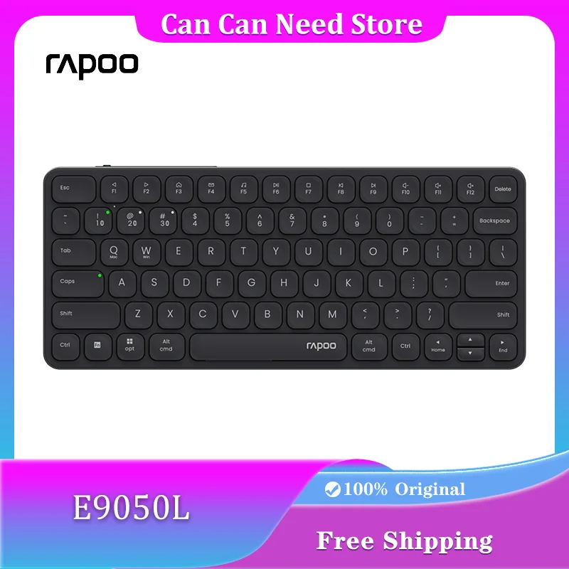 

Мембранная клавиатура Rapoo E9050L, беспроводная Bluetooth, трехрежимная, ультратонкая, офисная, бесшумная, долговечная, офисная клавиатура, многорежимная