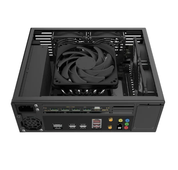 All Aluminum ITX Chassis ZS-D2 V4 for Semi-High Knife Card, 4.9L Compact Computer Case for Mini PC and Slim Gaming Build