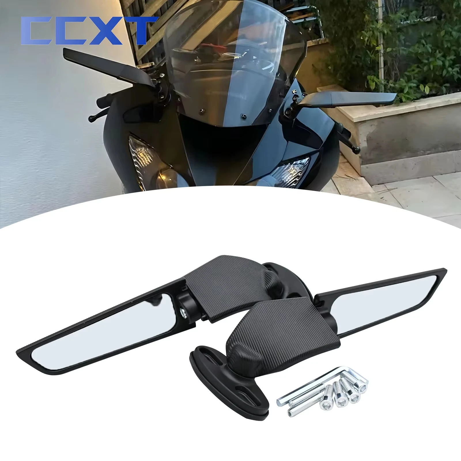 

Motorcycle Mirror Wind Wing Adjustable Rotating Rearview Mirror For Aprilia GPR250R APR250 RS660 RS125 RS250 RSV Mille RSV1000R