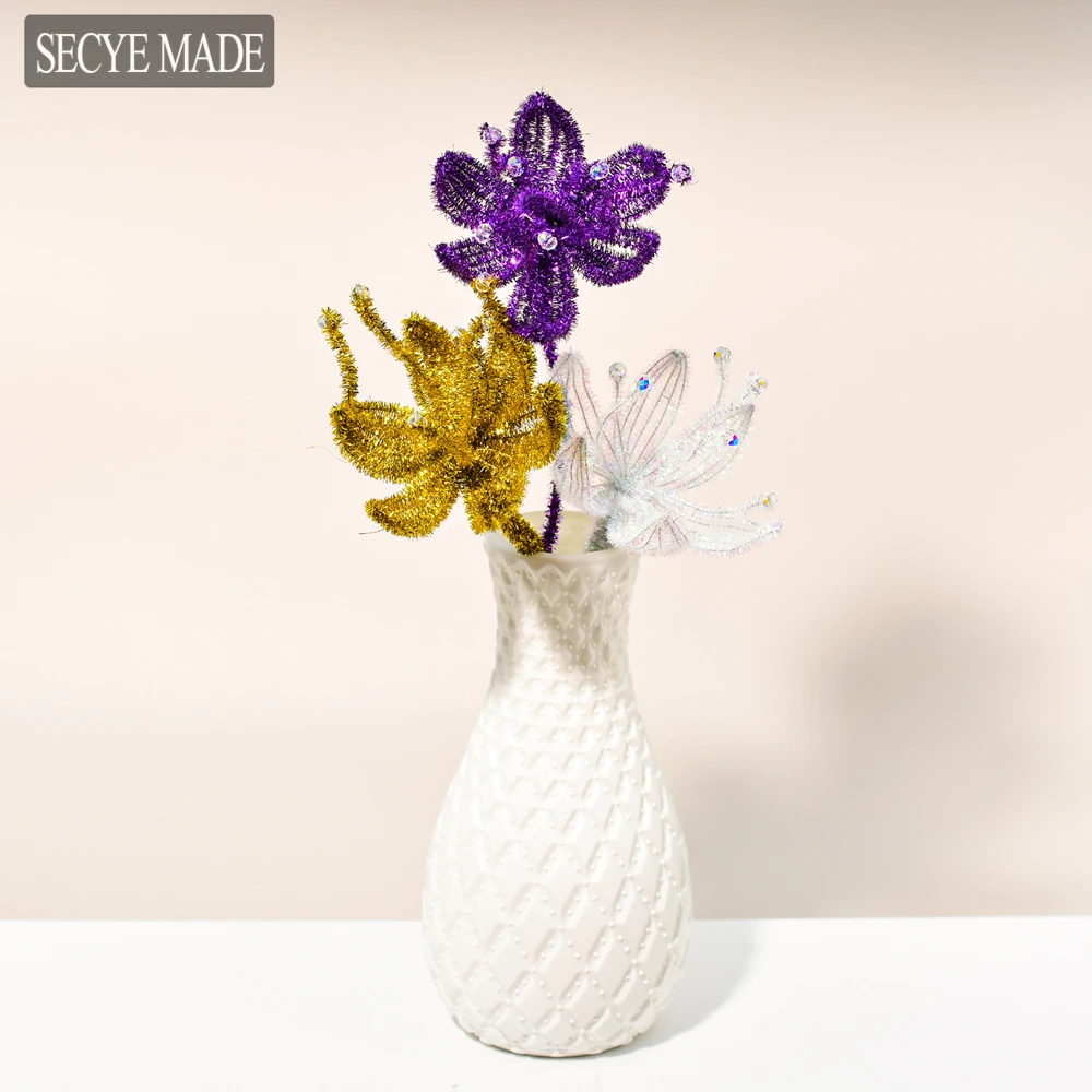 

Colorful twisted stick night-blooming flower, simple home decoration item, handicraft display, DIY material package K50