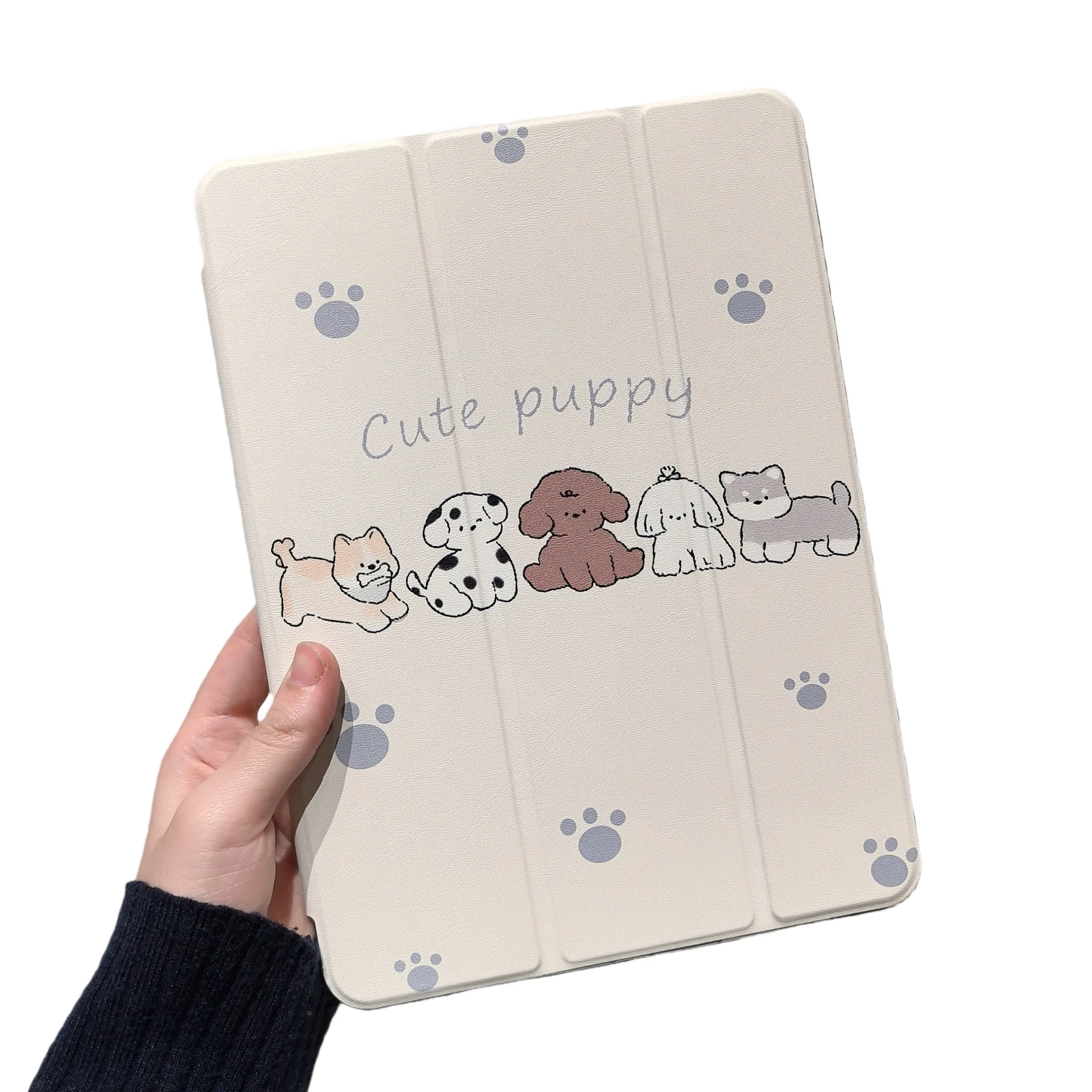 

Cute Cat Puppy Pen Slot Tablet Case For iPad Mini 6 7 Pro 2025 2024 2022 2021 2020 2019 2018 2017 11 10th Air 2 3 4 5 6 7 Cover