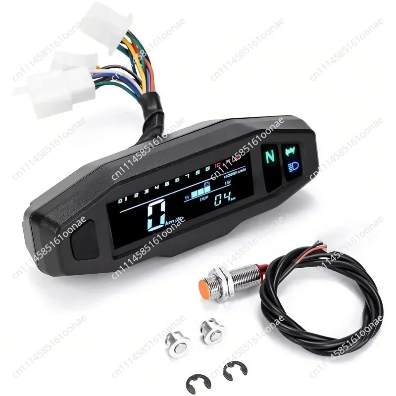 Motorcycle Modification Mini carburetor EFI universal LCD digital meter Speed tachometer HD digital display