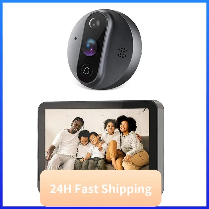 

Smart Tuya 1080P Wifi Door Bell Eye Peephole Camera Plastic 5000Mah Audio Smart Door Bell For Alexa Google