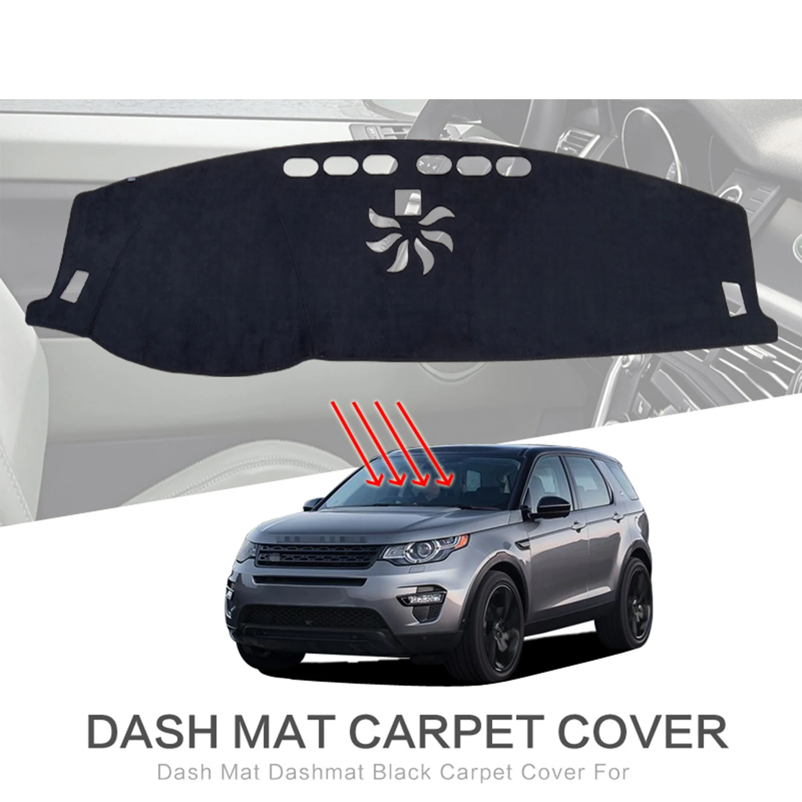 

for Land Rover Discovery Sport 2015 2016 2017 2018 2019 Car Dashboard Mat Sunshade Protective Carpet Dash Mat Dashmat