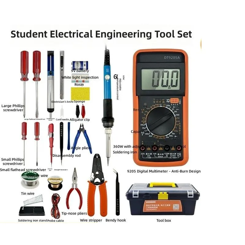 for Technical School Electrician 26 Piece Multimeter Household Student Soldering Iron Set Electronic Maintenance Welding