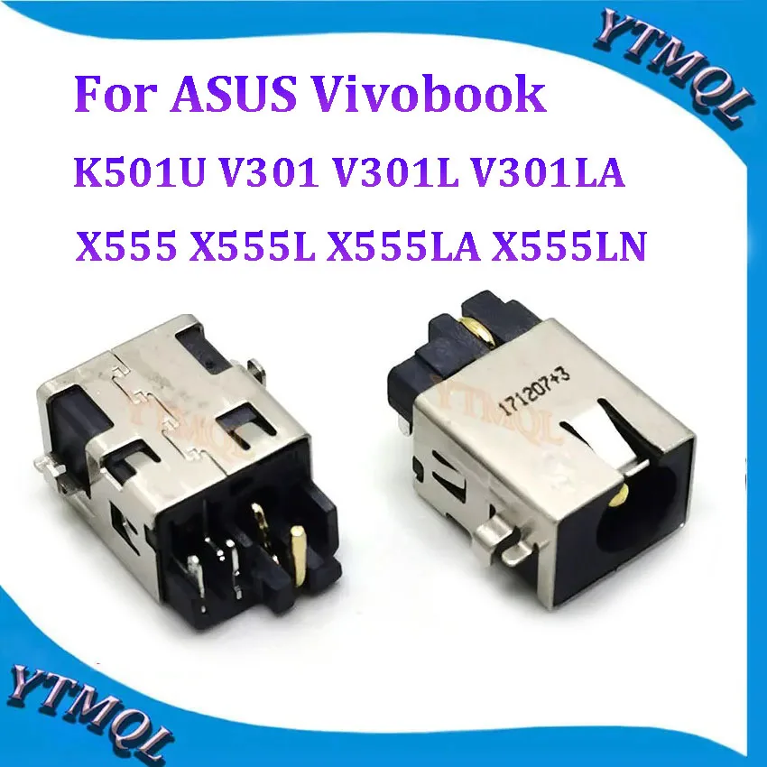 Conector de alimentación de CC para Asus Vivobook, X555, X555L, X555LA, X555LN, K501U, V301, V301L, V301LA, 10-100 unidades