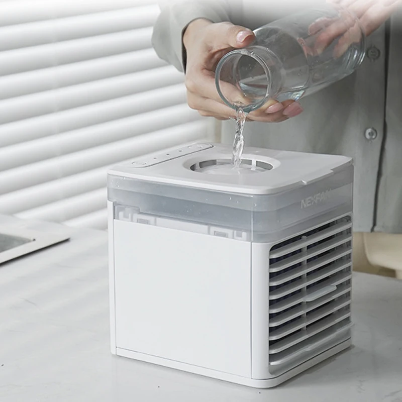 【Hot】5V Air Cooler Household Office Desktop Spray Water Cooling Fan Ultraviolet Sterilization Mini Air Conditioner Nano Spray