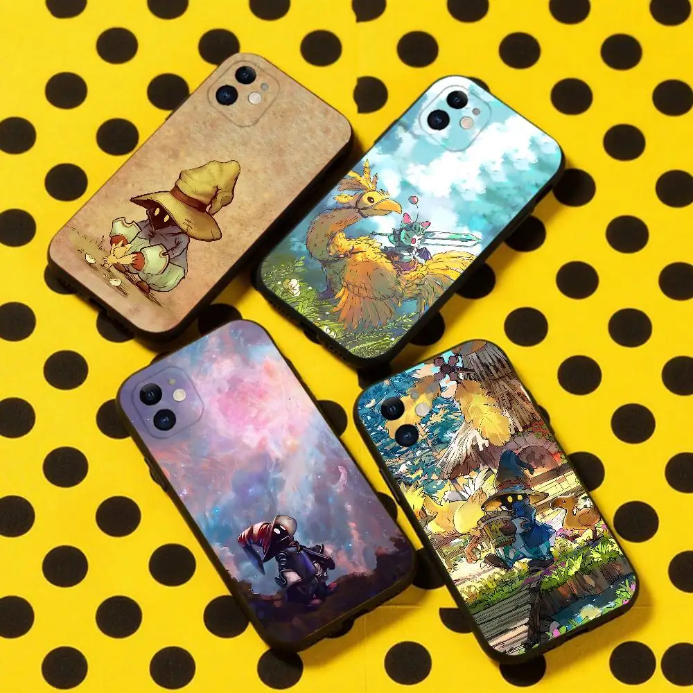 

Moogle Final Fantasy Vivi Phone Case For iPhone 16,15,14,13,12,11,Pro,Max,Plus,X,XS,XR,SE,8,7,Mini,Soft Silicone Black Case
