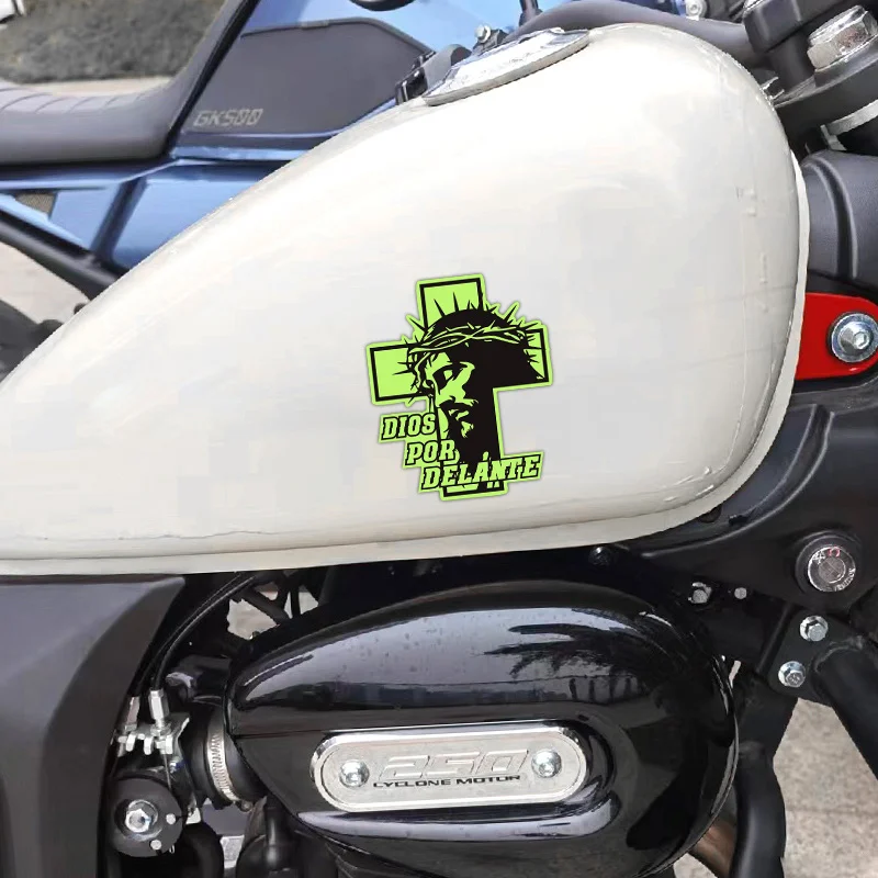 

Religious Decal for Scooter Motorcycle Fuel Tank Body Window Decoration Jesus Cross Waterproof Vinyl Sticker