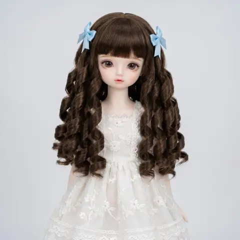 Handmade Curly BJD Synthetic Mohair Wig for 1/8 1/6 1/4 1/3 Dolls Long Pretty OB11 YOSD MSD SD Blythe Doll Hair Accessories
