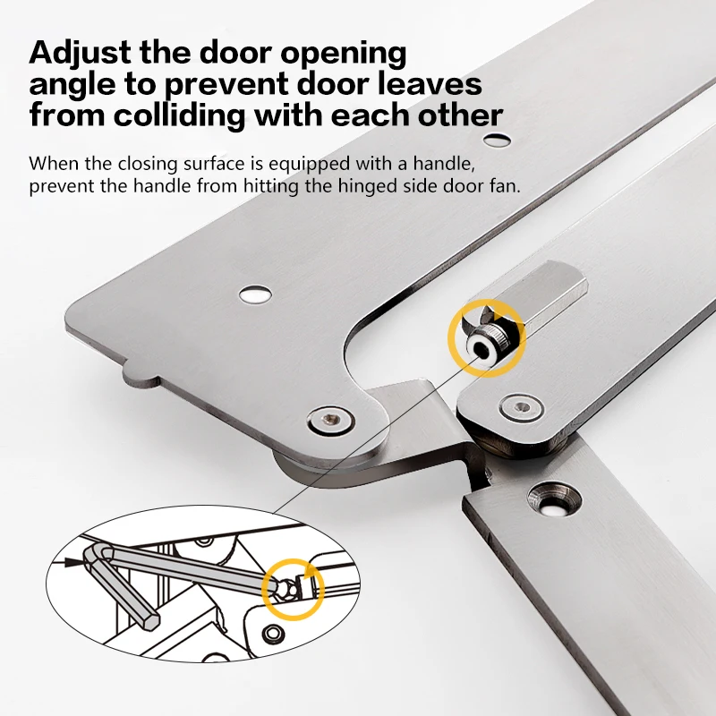 180 درجة لا أسفل المسار للطي الباب الأجهزة 304 مفصل من الفولاذ المقاوم للصدأ توفير المساحة غرفة نوم الحمام خزانة شقة أضعاف #4