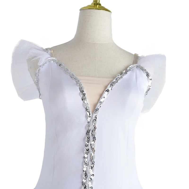 Tutu di balletto professionale lungo per bambini adulti Costume da balletto del Lago dei cigni Ballerina Abito da balletto per ragazze Performance Dancewear Top in velluto