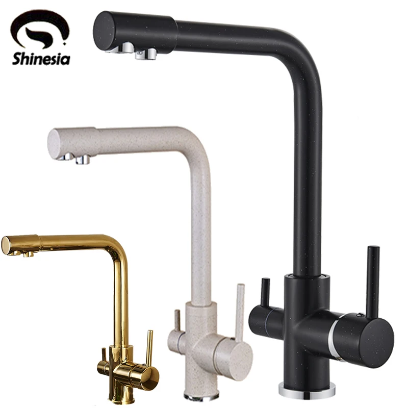 Shinesia Waterfilter Tap Kitchen Faucet Mixer Drinking Water Filter Kitchen Faucet Sink Tap 360 Rotate Hot Cold Water Tap