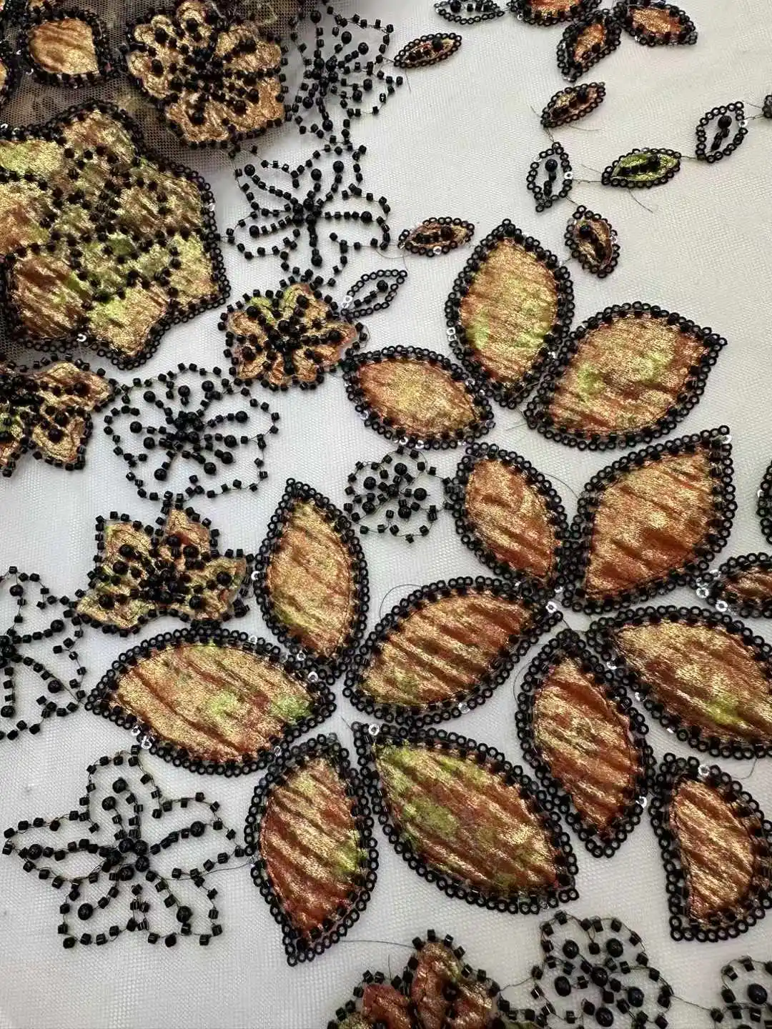 Fashion French Embroidery Sequins Lace Fabric Rose Gold African Nigerian Wedding Dress Material High-Quality Embroidered Fabric