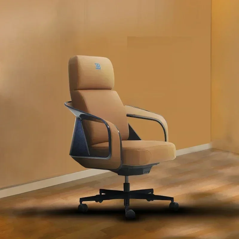 

cqyBoss Office Chair Reclining Cushion Cushion Integrated Rotating Home Office Chair Italian Light Luxury Executive Chair