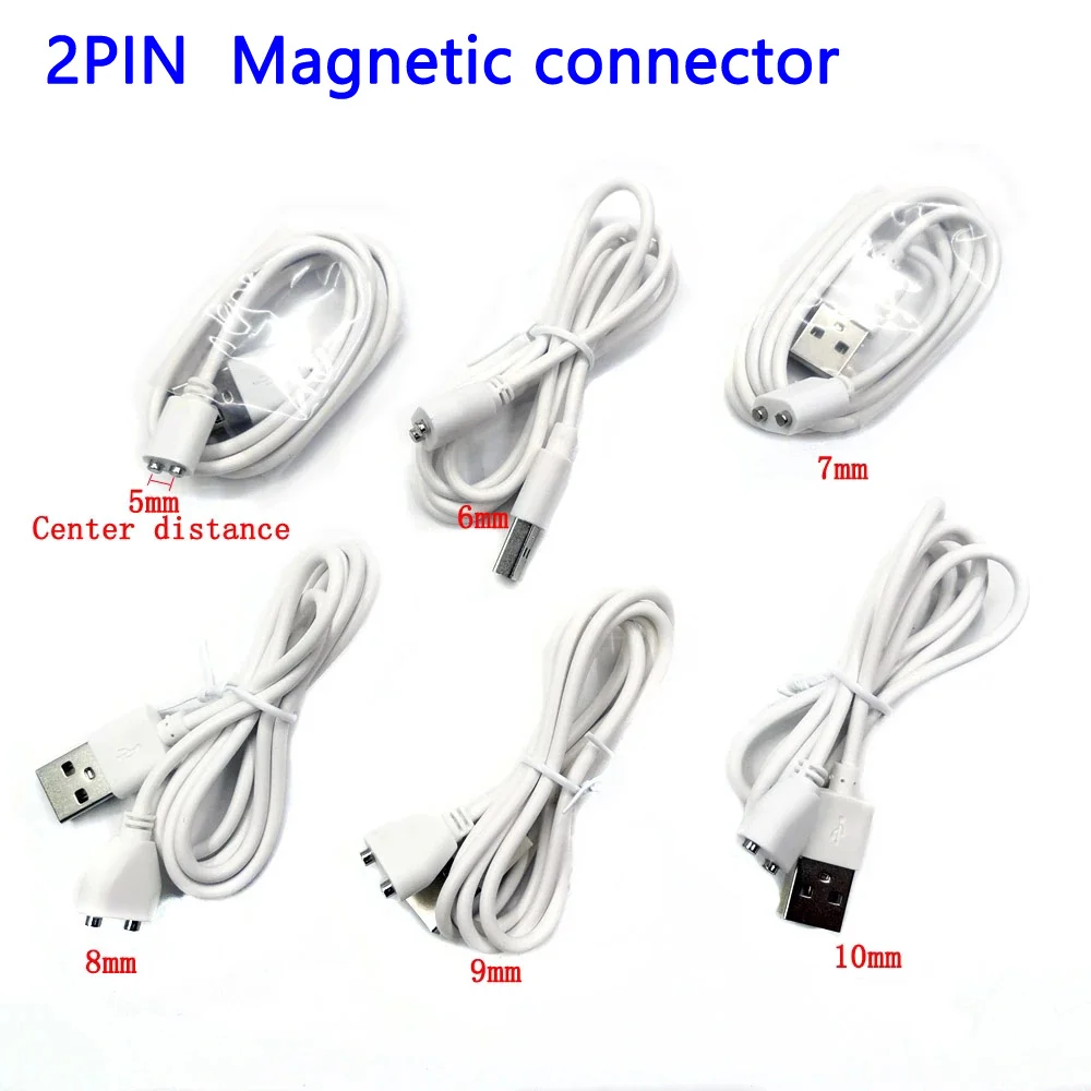 

1pcs 2pin spacing 5mm 6MM 7MM 8MM 9MM 10MM Magnetic charging Cable Connector For Beauty instrument Smart device