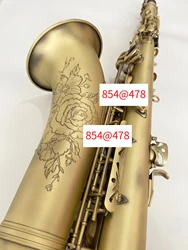 B-flat professional Tenor saxophone European matte craft engraving classic pattern professional-grade tone jazz instrument