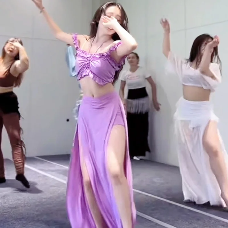 Zestaw do ćwiczeń tańca brzucha 2025 Zaawansowany Seksowny Kostium Występowy Dorosła Kobieta Orientalny Tańcik Brzucha Profesjonalne Ubrania Treningowe