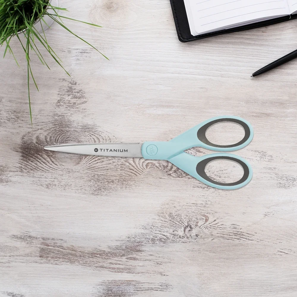 Titanium Sewing Scissors Micro-tip Blades Soft Comfortable Handle Right Left Hand Use Durable Cutting Tool Crafts Home Office