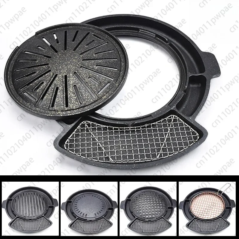 Charcoal Grill Pan Ideal for Commercial Restaurants Specialty Grilling Pans for Chicken Cakes Korean BBQ and Cheese Platters