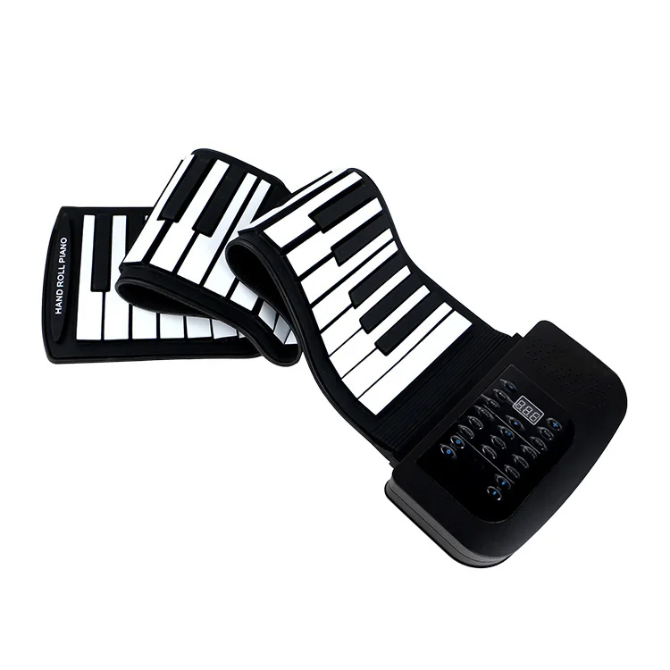 Wholesale 61 Keys Digital Piano Keyboard Silicone Flexible Hand Roll up Piano
