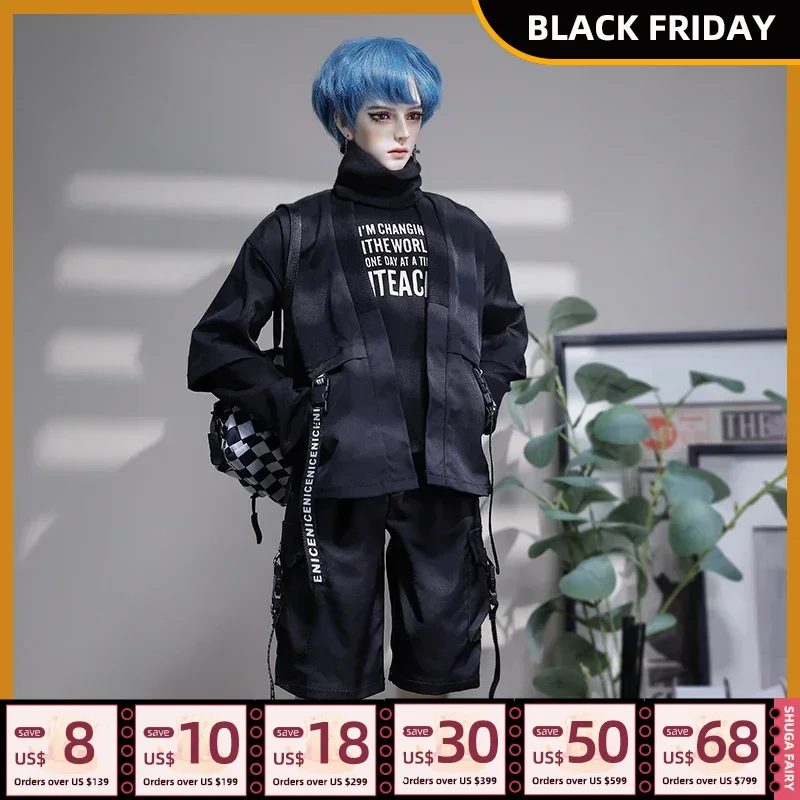 Shuga Fairy Doll BJD Randy 1/3 Resin 72cm SD Dolls with Handsome Blue Wig Korean Idol Fashion Fullset Dolls