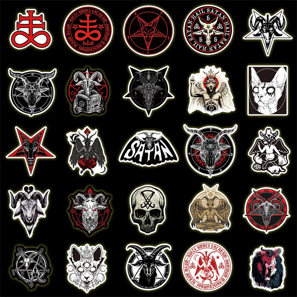 10/30/50PCS Cartoon Black Ram Animal Personality Creative Sticker Desk RefrigeratorPhone Skateboard Waterproof Sticker Wholesale