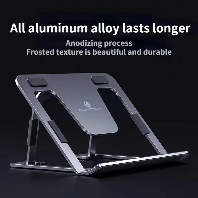 1pcs Laptop Stand Adjustable Non-slip Hollow Out Desktop Laptop Holder Aluminum Load 10kg Cooling Bracket for Laptop Tablet