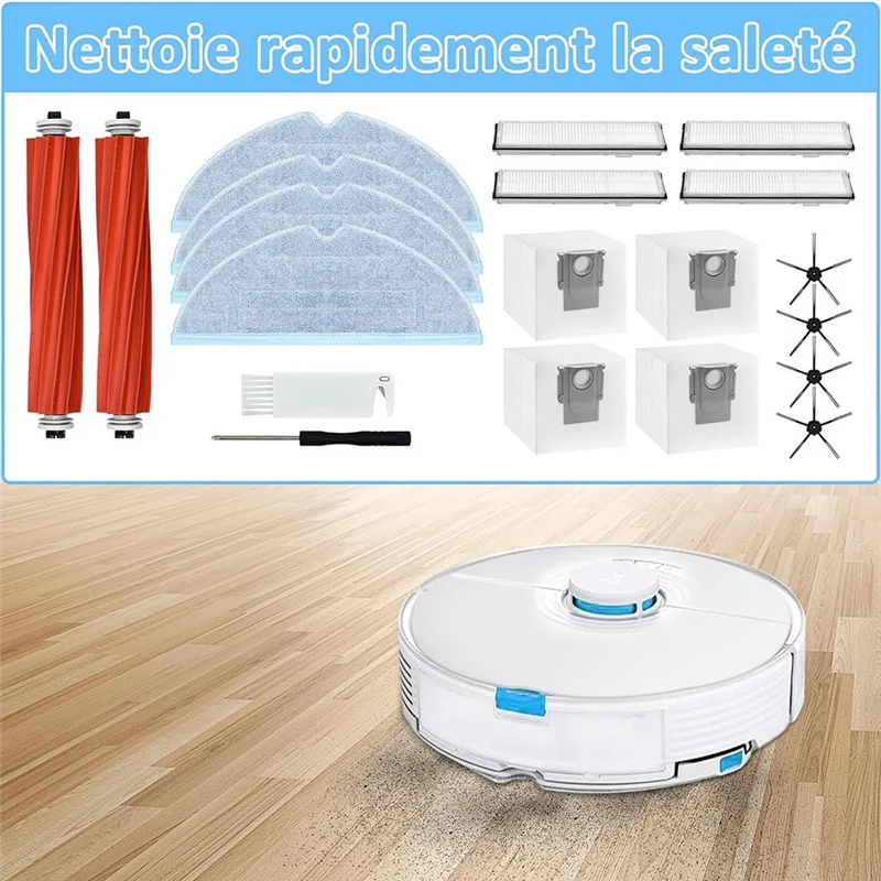 قطع غيار ملحقات A02F لشاومي Roborock S7 S7 + S7 Plus S7 Maxv Plus Ultra T7 T7S T7 Plus T7S Plus، الفرش الرئيسية