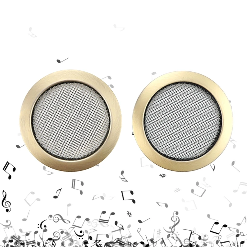 2 Pieces Vintage Resonator Guitar Sound Hole Cover Sound Hole Insert Screen Inserts Guitar Parts Insert Speaker Grills