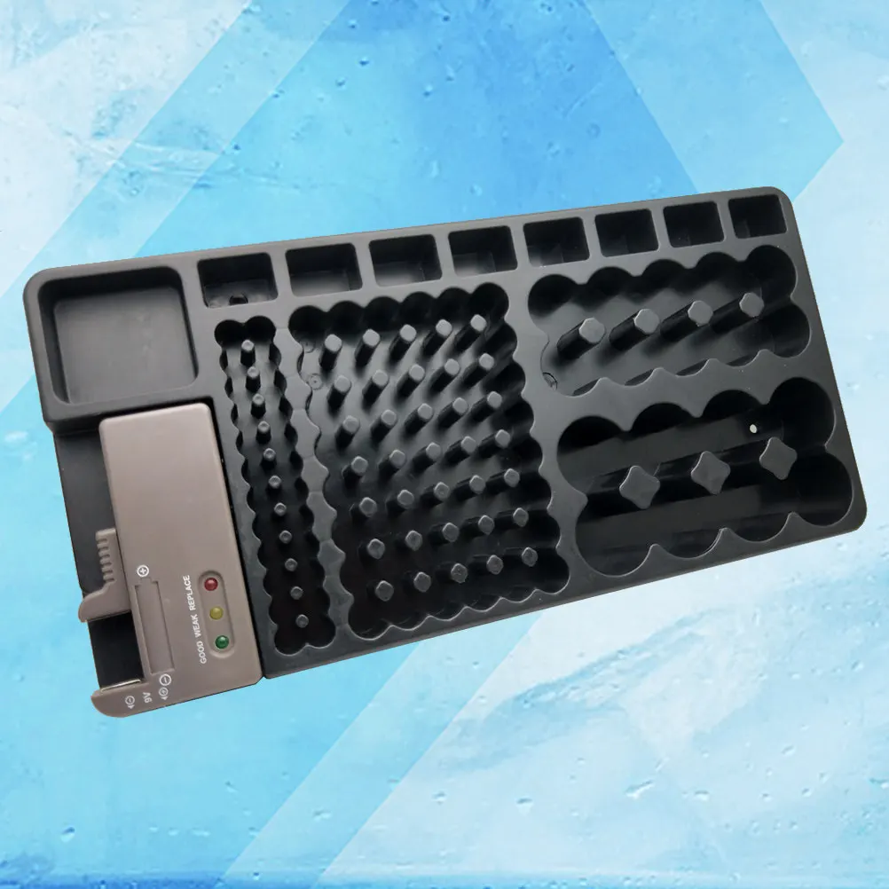 98Pcs Battery Storage Case with Removable Battery Tester Stores Aa Aaa 9V Button Cells Compact Drawer Or Wall Friendly