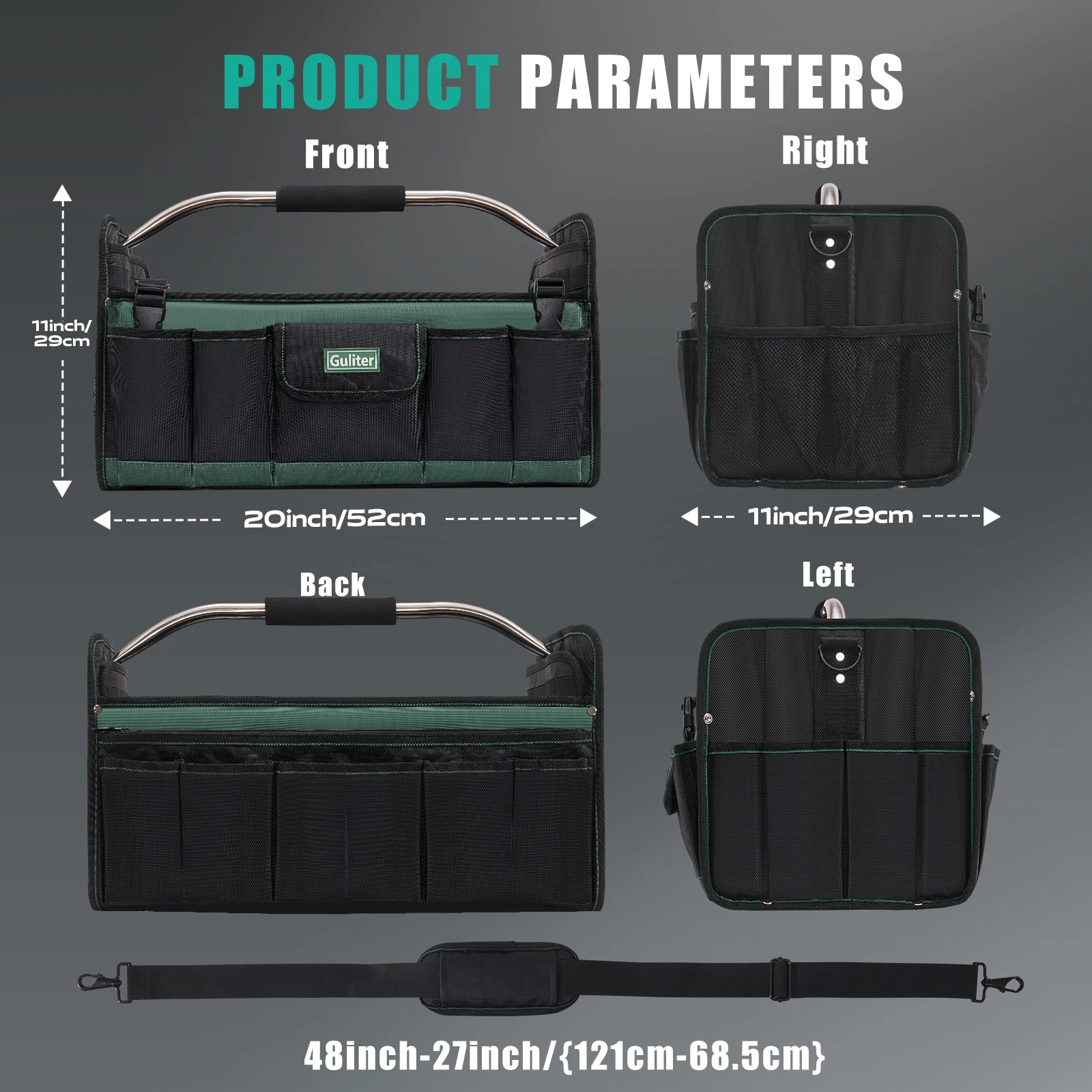 20 Inch Large Tool Bag, Heavy - Heavy Equipment Storage ulasan dan harga