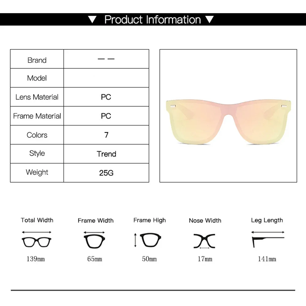 New Fashion Sunglasses One piece Trend Personality Eyeglass Brand Design Protection Reflective Frameless Sunglassess UV400 image 6