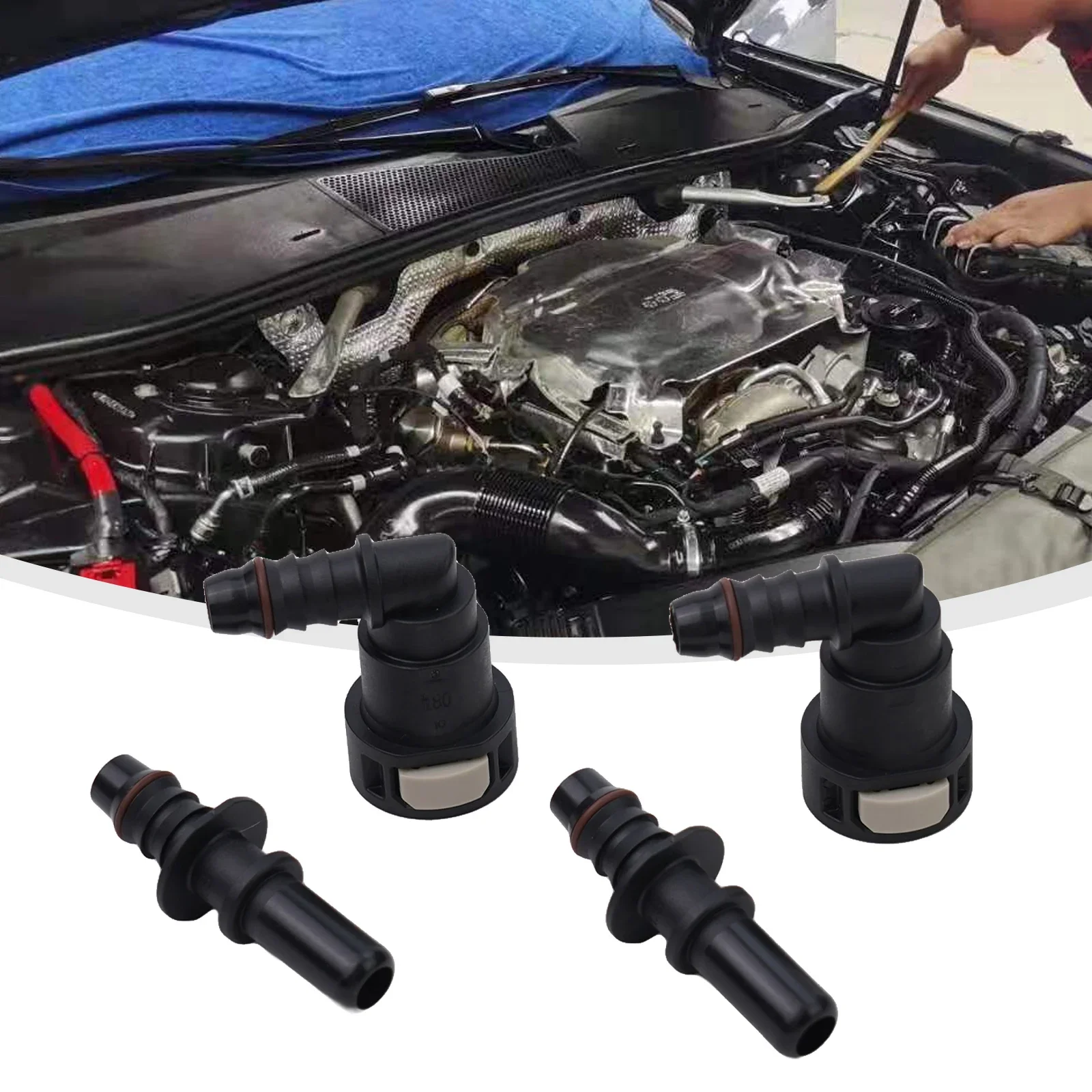 2 шт. пара щипцов для шлангов, нейлоновый шланг PA12 + 30GF, быстроразъемный, полезный, 3/8 дюйма, 90 градусов, соединительный колено, подходит