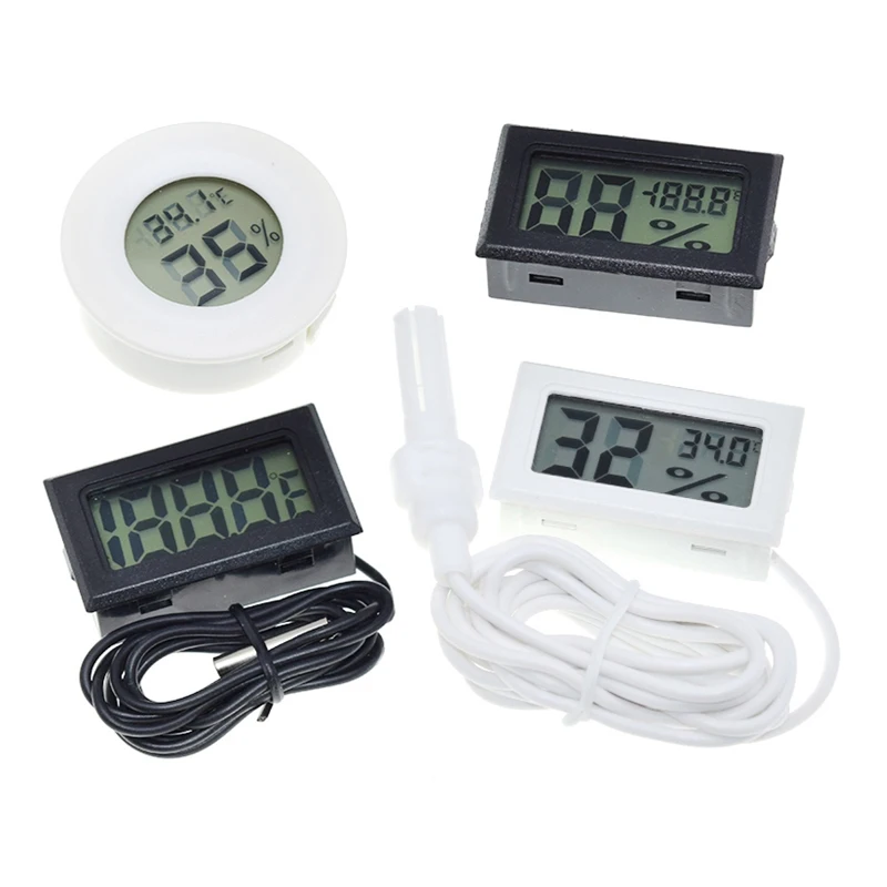 Mini-LCD-Digitalthermometer für Gefriertemperaturen – 50–110 ℃   Kühlschrankthermometer wasserdichte Sonde für den Innen- und Außenbereich