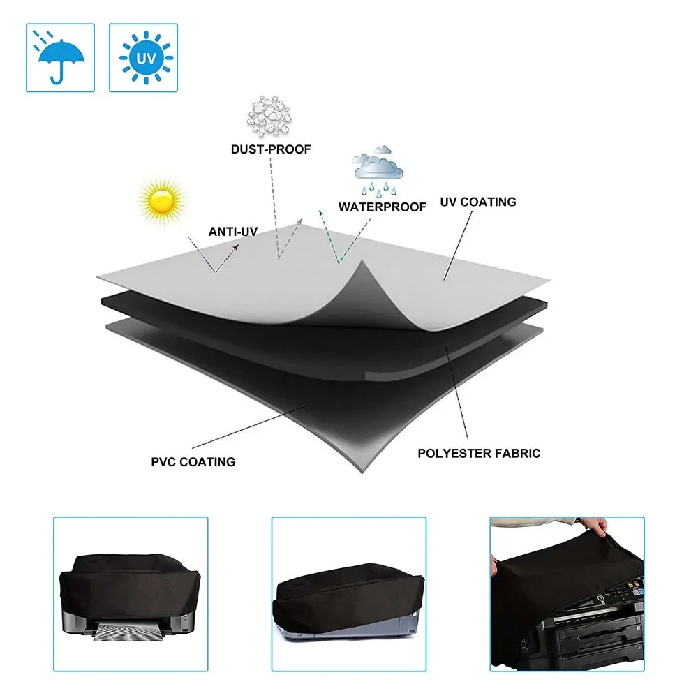 Cubierta protectora impermeable para impresora de oficina, Protector de tela Oxford duradero, a prueba de polvo, Compatible con Canon, Epson,