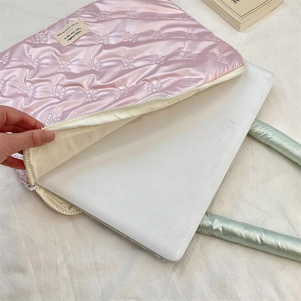 

Lightweight With Handle Computer Sleeve Bag Bowknot Design 15 Inch Laptop Sleeve Case Soft Cute Tablet Sleeve Business