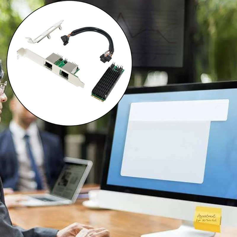 Scheda PCIE Ethernet da 2,5 Gbps Scheda rete PCIExpress PCIE 2500 Mbps Doppio RJ45
