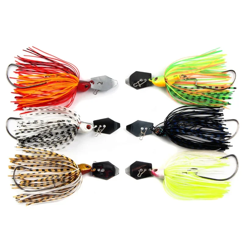 

3pcs Water Blocking Board Bearded Guy 14g 10cm Rotating Sequin Fish Shaped Lead Hook Biomimetic Fake Bait for Black Fishing Bait