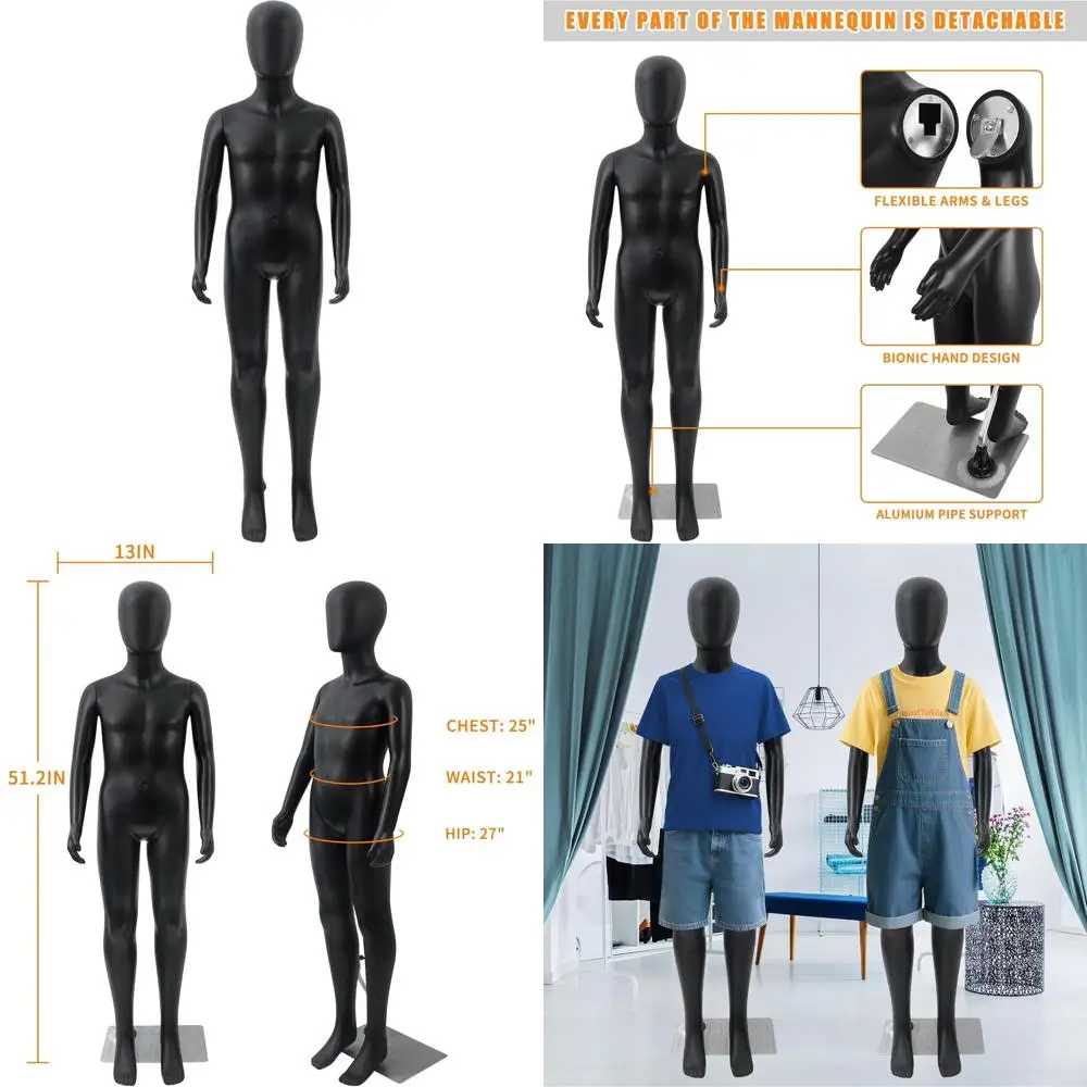 

Реалистичный съемный детский манекен с металлической подставкой (51,2 дюйма)