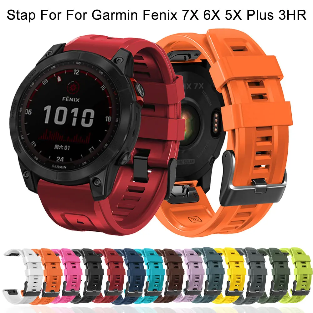 

Silicone Watchband For Garmin Fenix 7 7X Pro Easy Fit Quick Strap For Fenix 3 3 HR Forerunner 935 Wristband Band 22 26mm Band