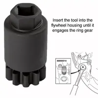 88800014 Flywheel Turning Tool Black for Volvo D11 D13 D16 for Mack Trucks MP7 MP8 MP10 2008-2018 Engine Barring Tools