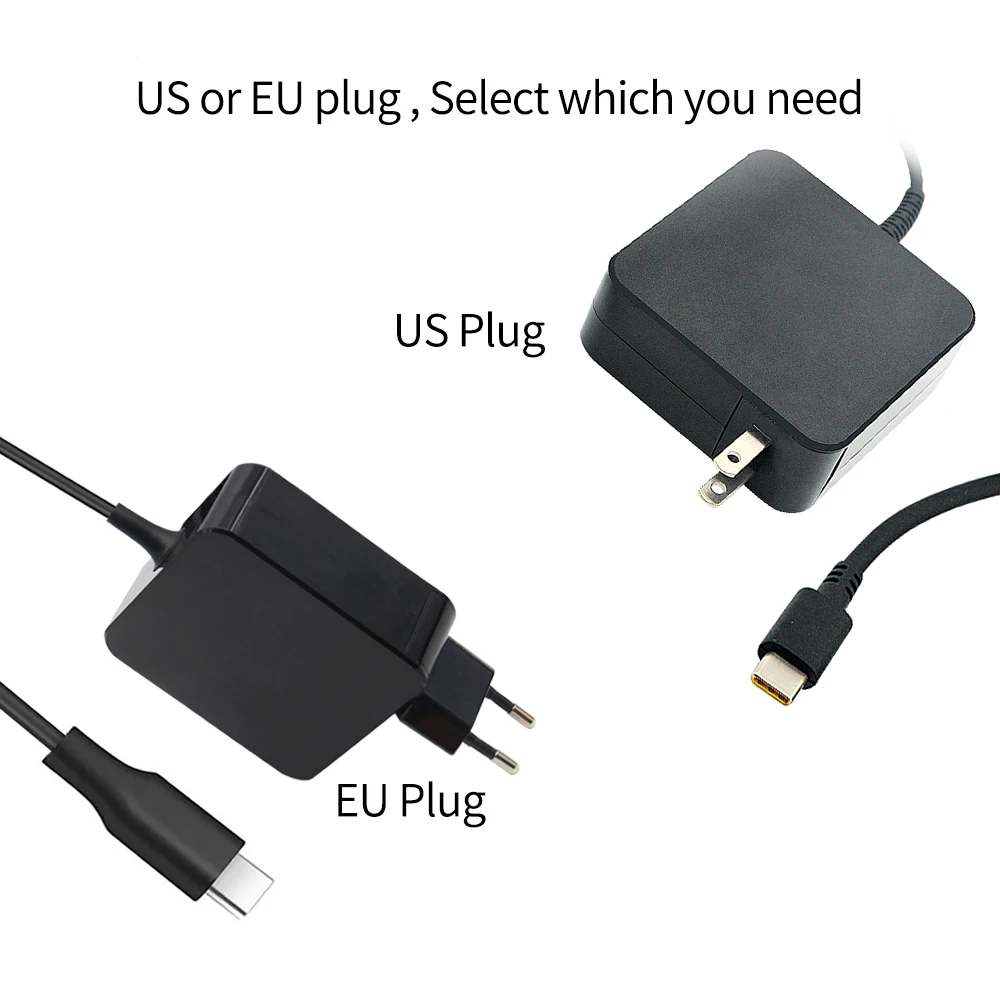 Adaptador de corriente multifunción, Cargador rápido para teléfono, MacBook, Lenovo, portátil y tableta, 65W, 20V, 3.25A, enchufe