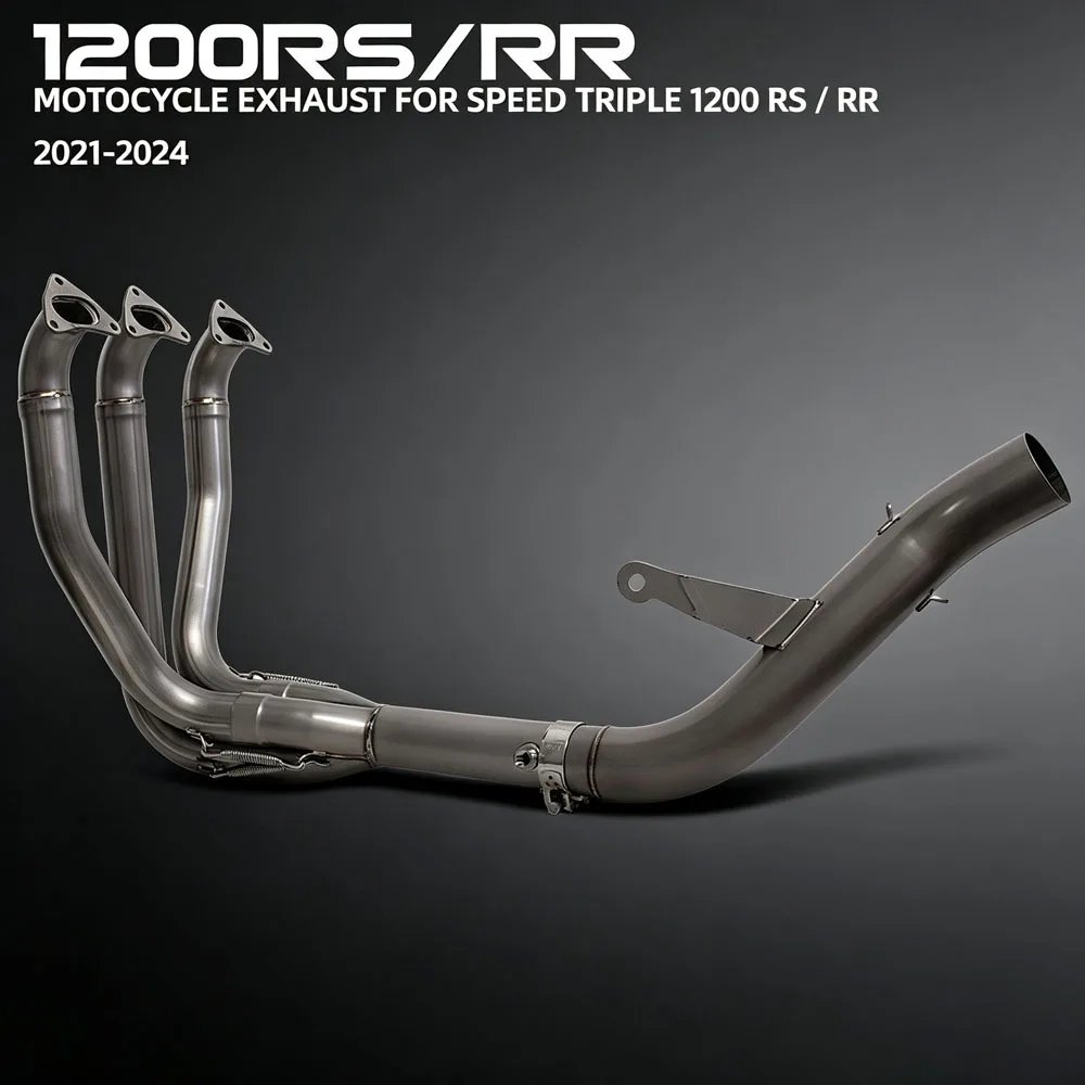Sports Motorcycle Exhaust Kit Racing 60MM Interface Manifold Headers For Triumph Speed Triple 1200RR 1200RS 1200-RR/RS 2021-2024