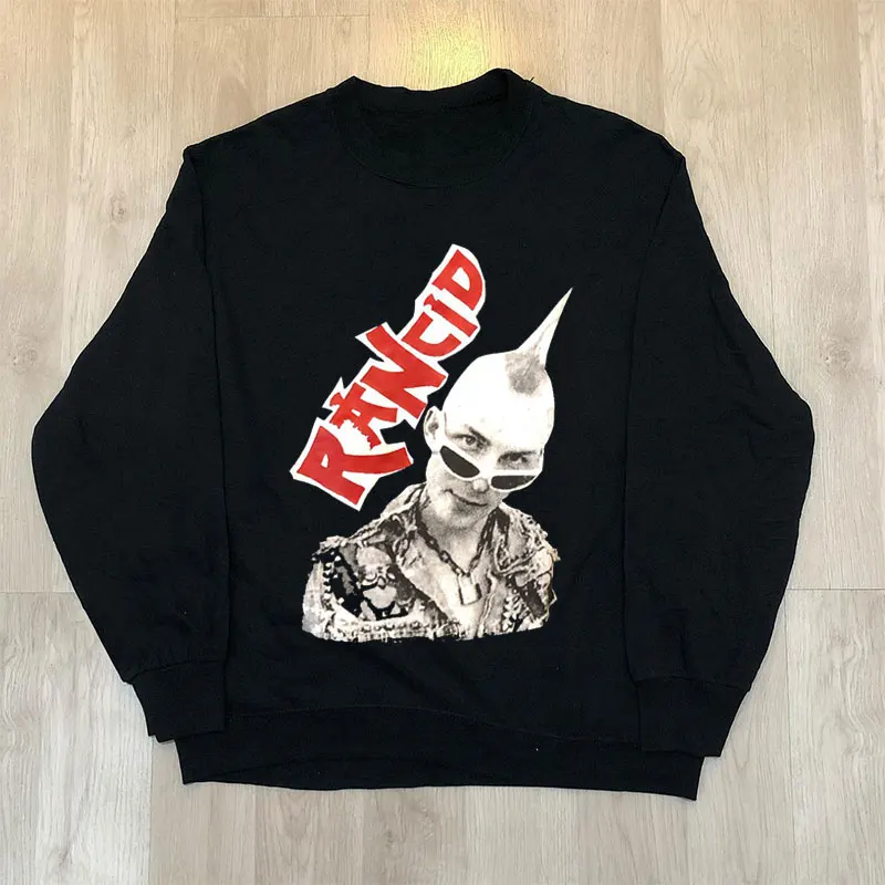 

Autumn Winter Rancid Stink High Street Rock Vintage American Sweater Jumper Men Hip-hop Rock Band Sports Sweater Women Top