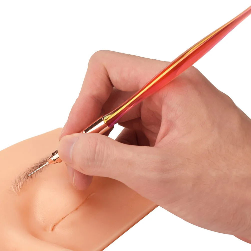 

Eyebrow Microblading Manual Tattoo Tool Aluminum Body Red Color Makeup Needle Manual Microblading Pen Holder