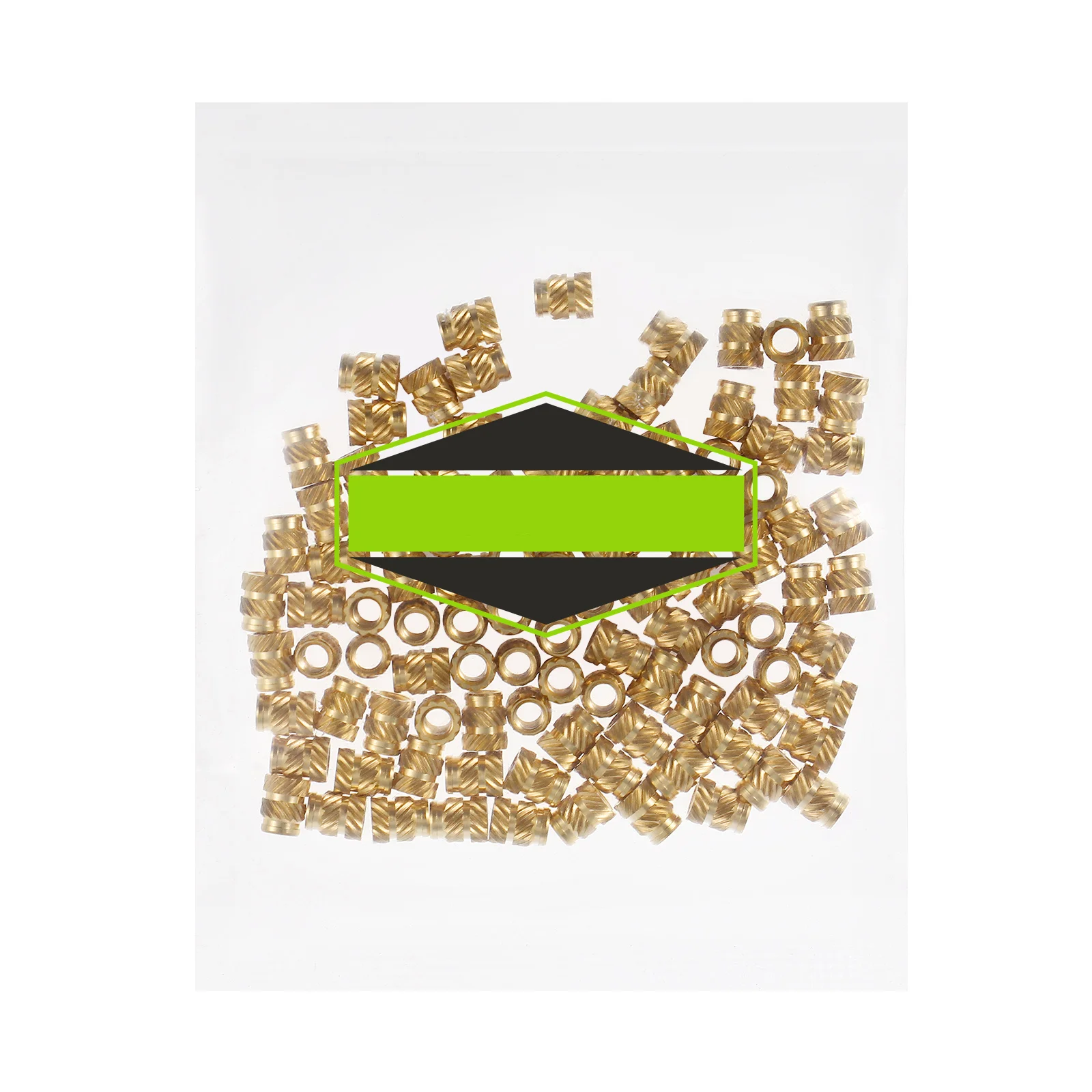 100 قطعة صواميل مخرشة نحاسية متينة وعملية تثبيت قوي للطباعة ثلاثية الأبعاد ملحقات إدراج ملولبة مقاومة للحرارة #5