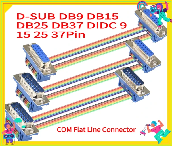 1PCS D-SUB DB9 DB15 DB25 DB37 DIDC 9 15 25 37Pin Male Female D-SUD Serial Port Connector Adapter RS232 COM Extension Cable