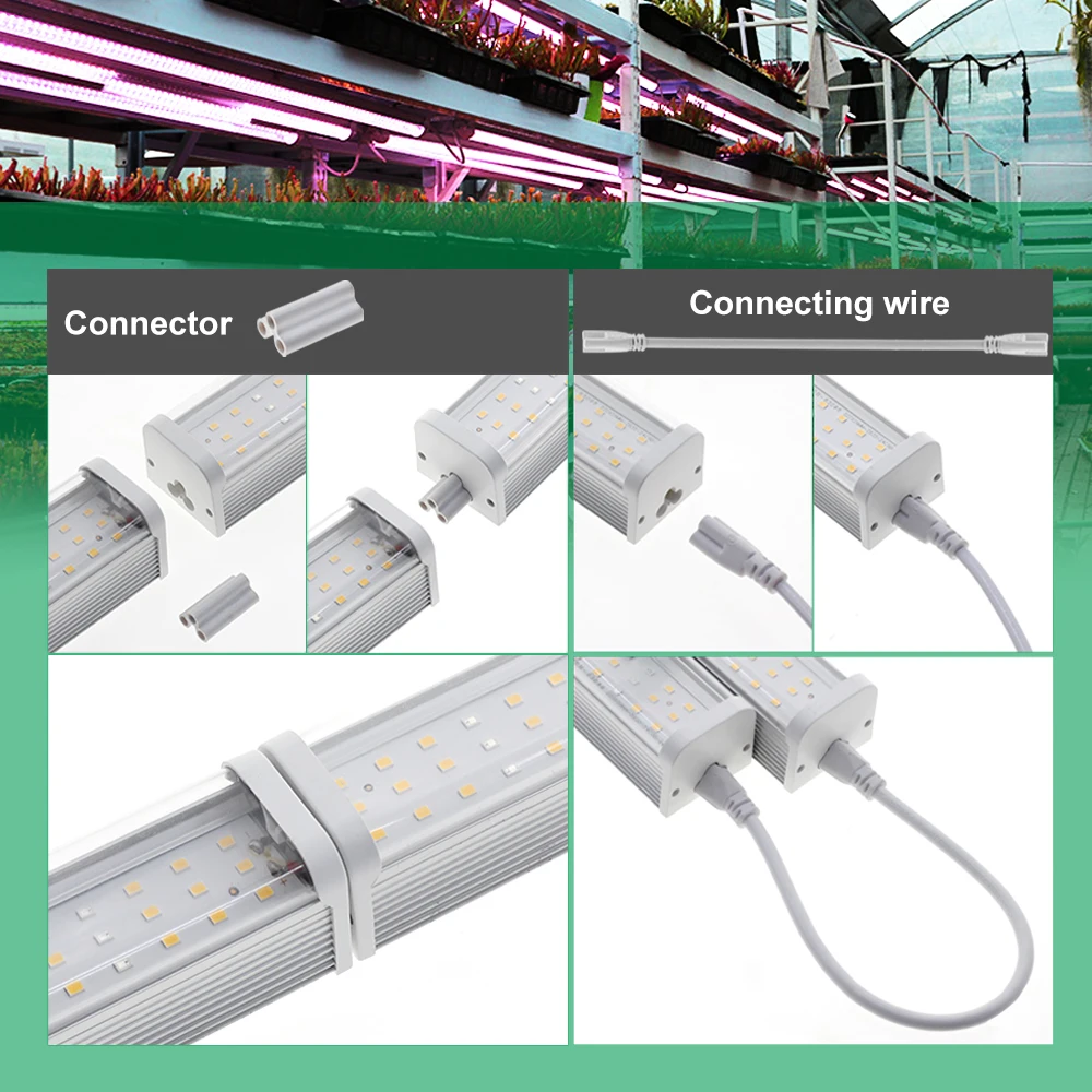Светодиодная лампа полного спектра для выращивания растений можно подключить серии с несколькими лампами для растений, подходящая для ламп для выращивания растений в теплицах