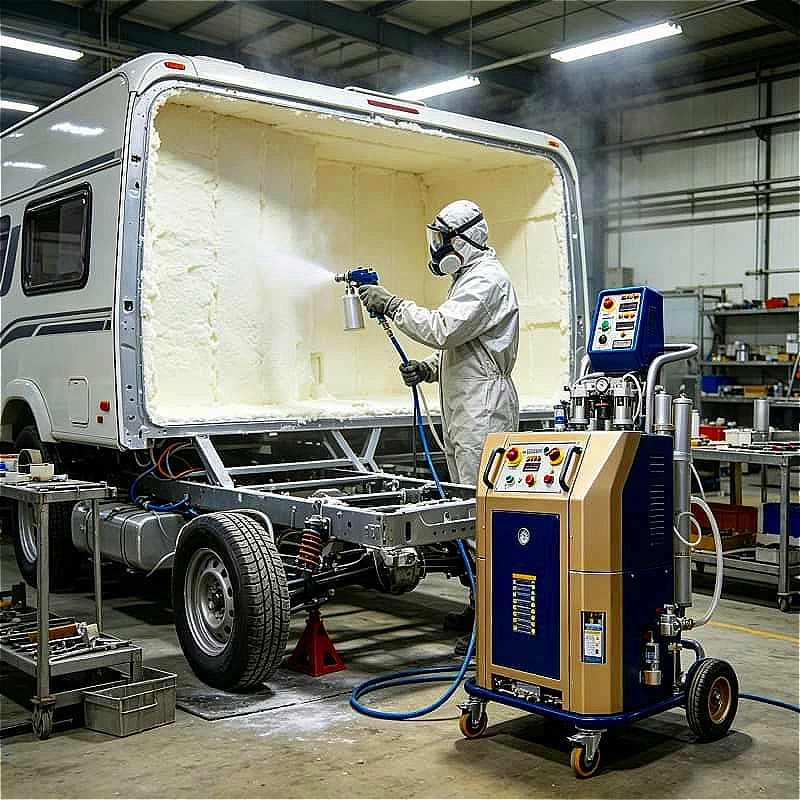 Heavy Duty Polyurethane Sprayer High Pressure Two Component For Pipeline Tank Roof Wall Insulation Coating Industrial Customized